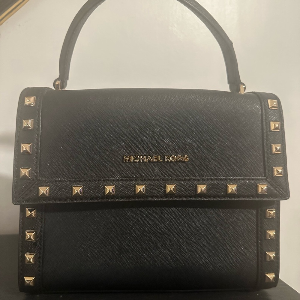Michael Kors Dillon Studded Medium Top Handle Messenger Bag